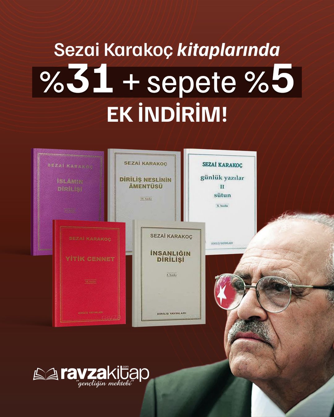  Diriliş Yayınları tüm eserlerinde +%5 indirimli.