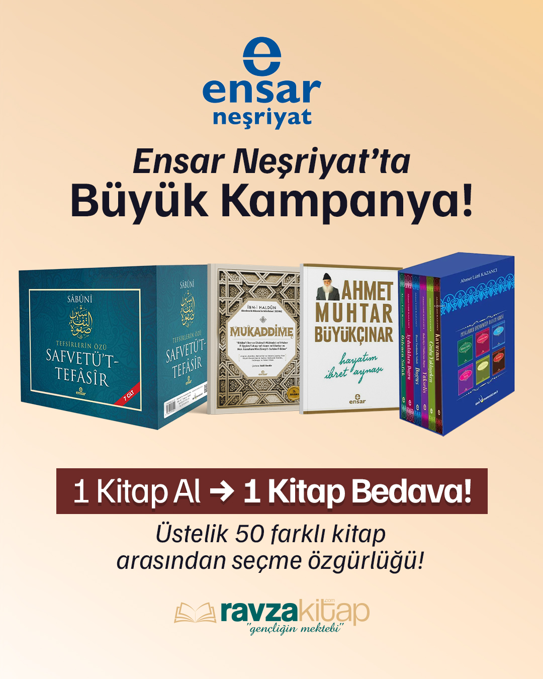 <a href="https://www.ravzakitap.com/ensar-nesriyat">Ensar Neşriyat'tan </a>bir ürün al dilediğin kitap hediye. <span style="color: #808000;"><strong><a href="https://www.ravzakitap.com/ensar-nesriyat-hediye-kitaplar" style="color: #808000;">İncele.</a></strong></span>