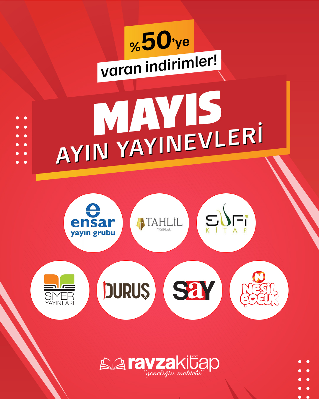 <a target="_blank" href="https://www.ravzakitap.com/nesil-cocuk-yayinlari">Nesil Çocuk Yayınları</a> marka ürünler %10 indirimli.