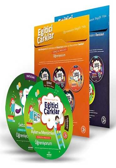 Çocuklar Için Aktiviteli Eğitici Çarklar Eğitim Seti - 10’lu Set - Edulal Çocuk