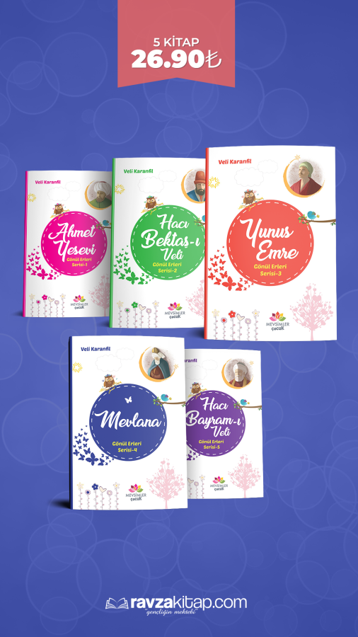 Çoçuklar İçin Evliyalar Diyarı (5 Kitap) - Ravzakitap Kampanya