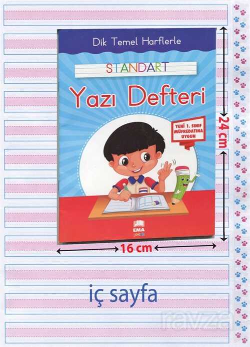 Dik Temel Harflerle Standart Yazı Defteri - Ema Çocuk