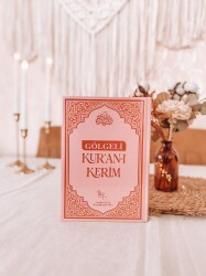 Gölgeli Kuranı Kerim Pembe Elle Yazılabilen - Ravza Yayınları