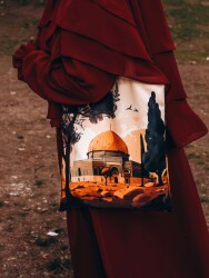 Günlük Sik Islami Ezo Bez Çanta- Kubbetüs Sahra Kudüs - Hobbi Tasarim