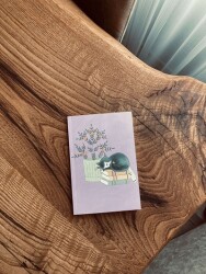 Uyuyan Kedi Özel Tasarımlı Defter - Hobbi Tasarim