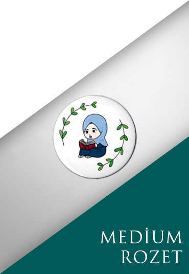 Medium Kitap Okuyan Kız Rozet - Ravzakitap Kampanya