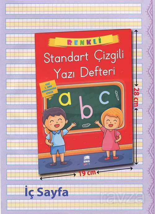 Standart Kılavuz Dik Çizgili Yazı Defteri (A4 Ebat) - Ema Çocuk